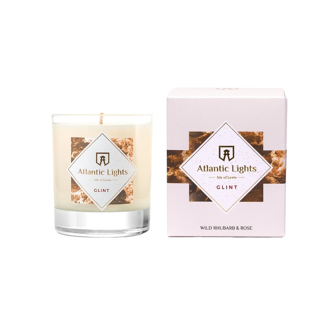 Glint  Candle - Wild Rhubarb & Rose